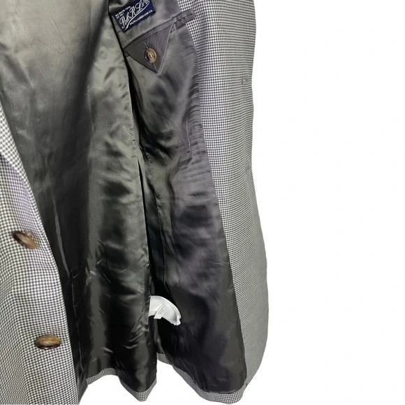 Polo Ralph Lauren Black Gray Wool Blazer Size 8